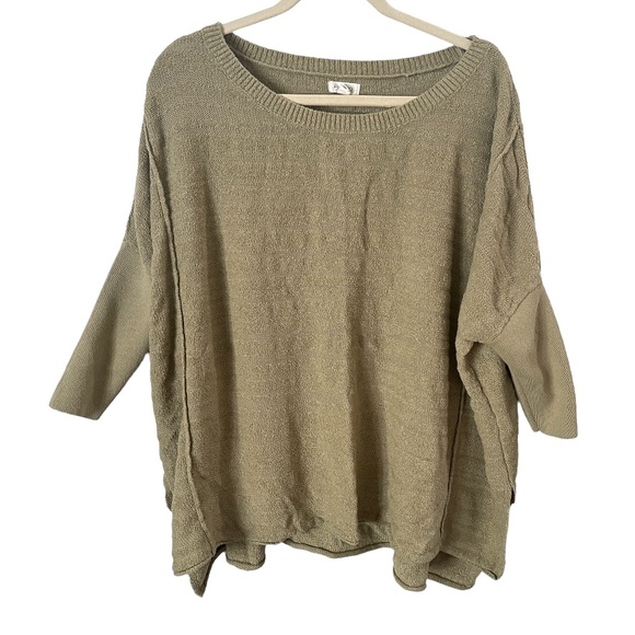 Anthropologie Sweaters - Anthropologie Pilcro Soft Olive Green Crewneck Cotton Blend Sweater M